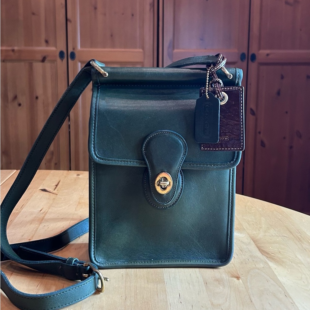 Bottle Green Vintage Coach Willis Murphy Crossbody 9930